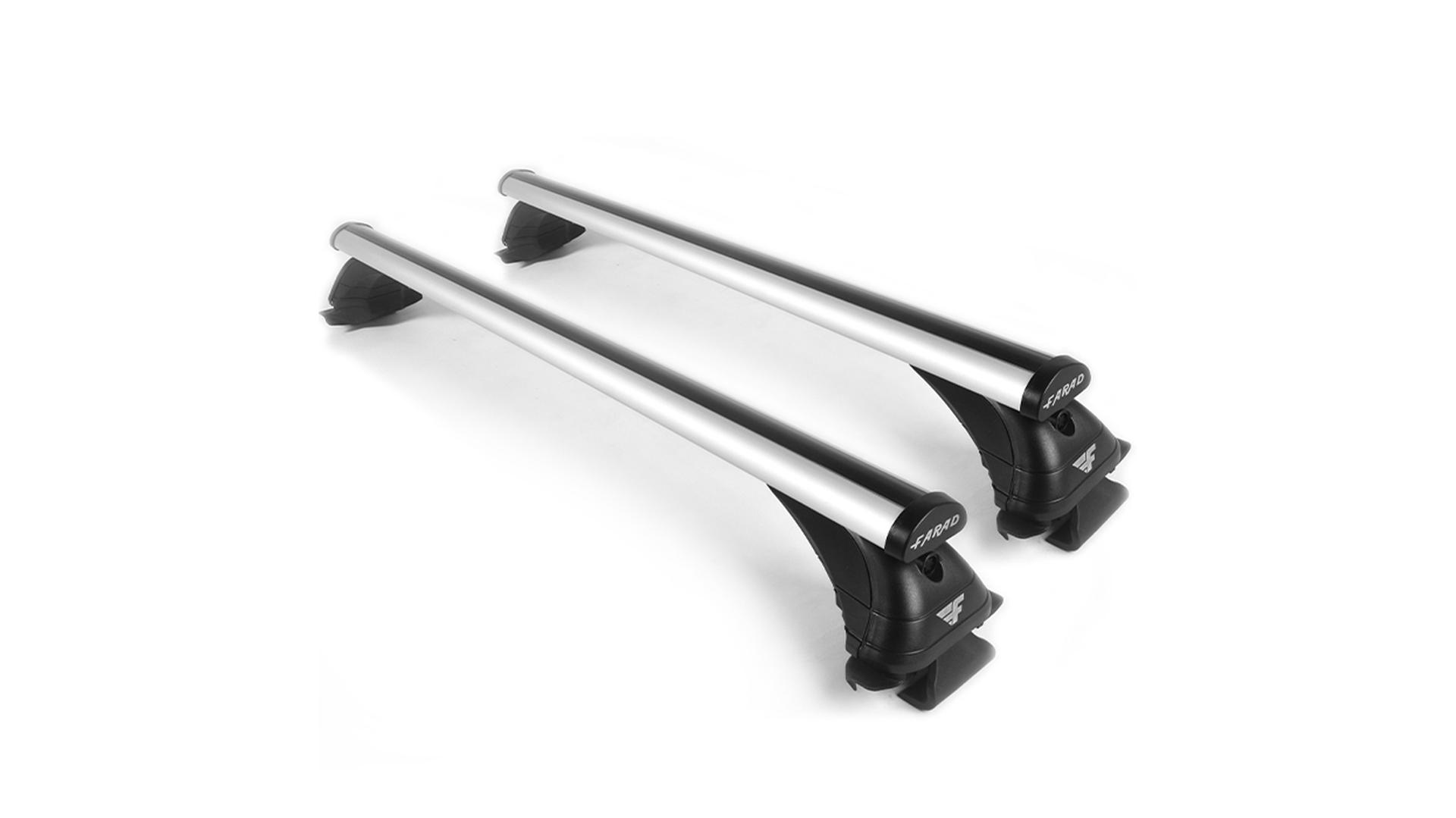 Barres De Toit Farad Beamar4 120cm - Aluminium Argent Et Noir | Pour Voitures Sans Rails